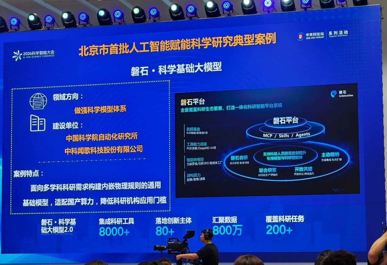 磐石·科学基础大模型入选北京市首批人工智能赋能科学研究典型案例
